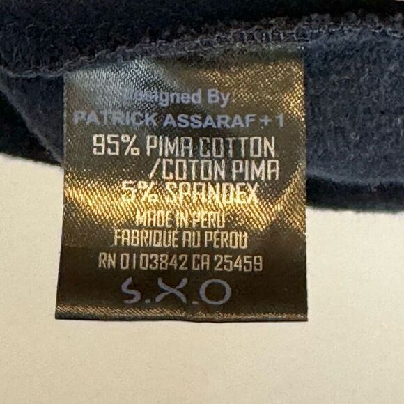 NWOT PATRICK ASSARAF PIMA STRETCH FLEECE QUARTER ZIP PULLOVER FITTED SWEATER M - Picture 9 of 13